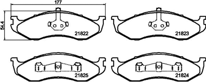 HELLA PAGID 8DB 355 008-231 Bremsbelagsatz - T1132 - Dicke/Stärke: 17.2mm - Bremssystem: Kelsey-Haye
