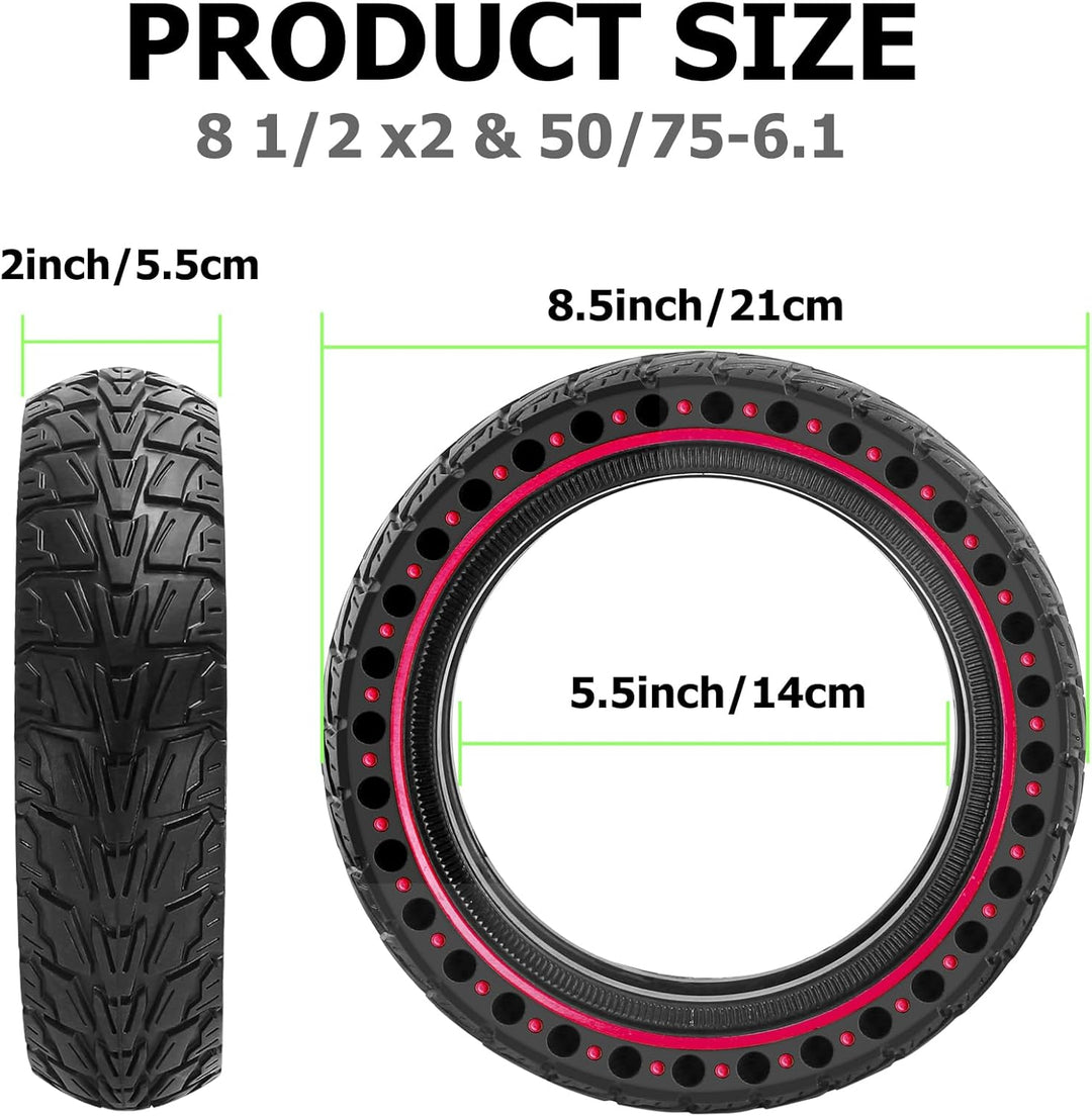 BABEJIA 1PCS Scooter Reifen 50/75-6.1 Tubeless, Werten Sie Ihr Fahrzeug auf mit Off-Road Reifen 8 1/