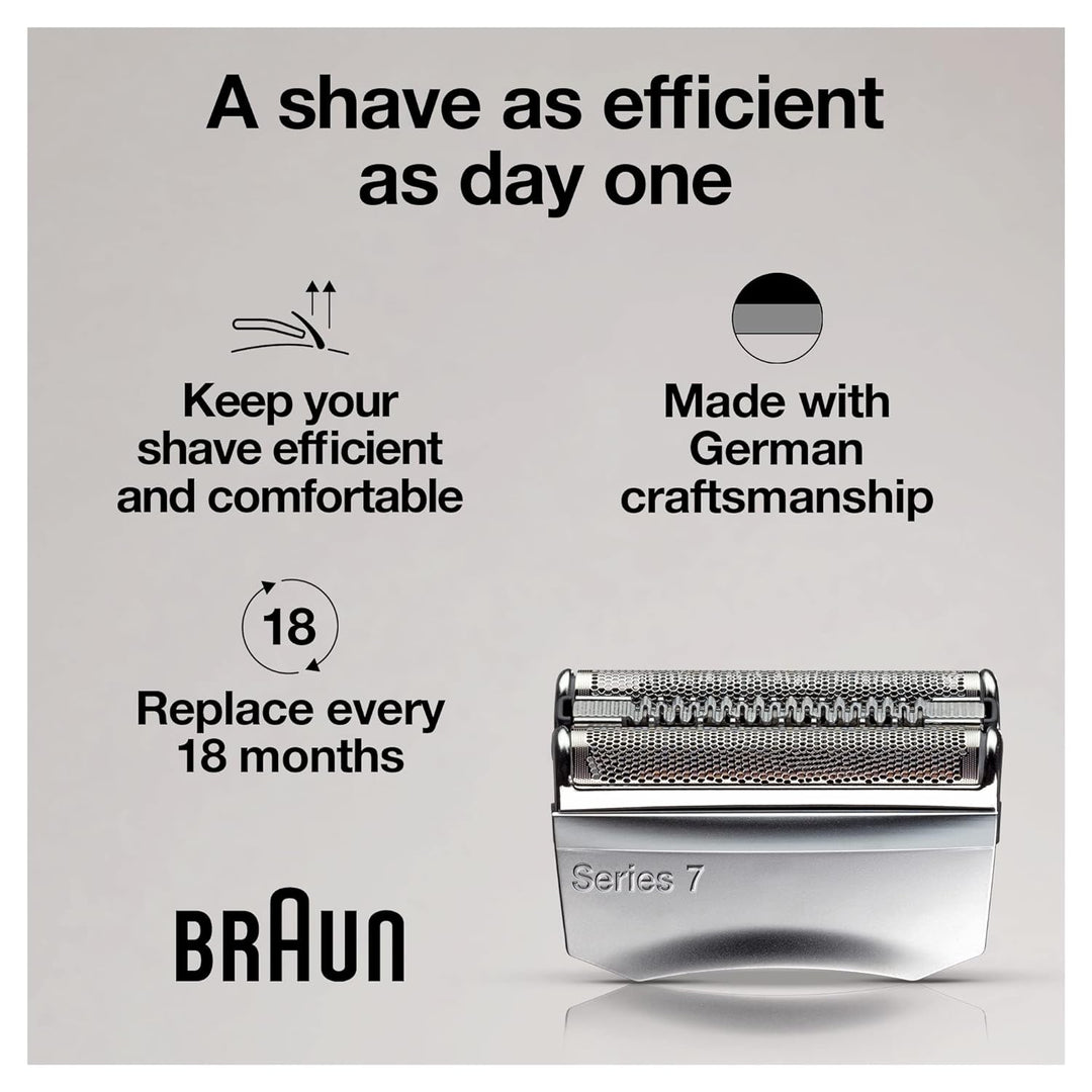 Braun Series 7 70S Scherkopfersatz für Elektrorasierer, Silber 70er Jahre Ersatzkopf, 70er Jahre Ers