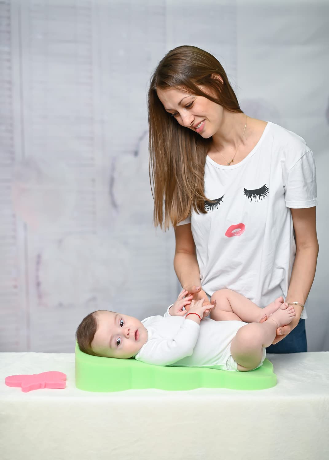 Lorelli Baby Badewanneneinlage Maxi, Schwamm, PU-Schaum, verschiedene Motive grün, grün