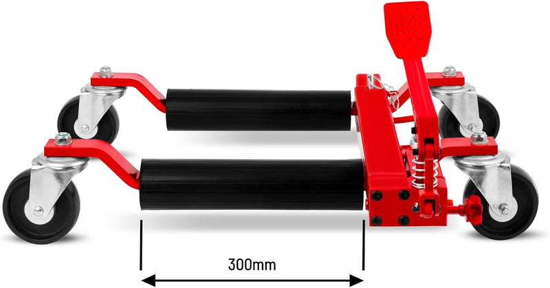 EBERTH Rangierhilfe hydraulisch, 680 kg Tragkraft, für max. Reifenbreite 300 mm, min. Spannweite 345