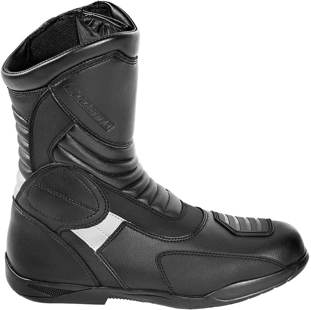 Bogotto Andamos wasserdichte Motorradstiefel, schwarz, 48 48 EU Schwarz, 48 EU Schwarz