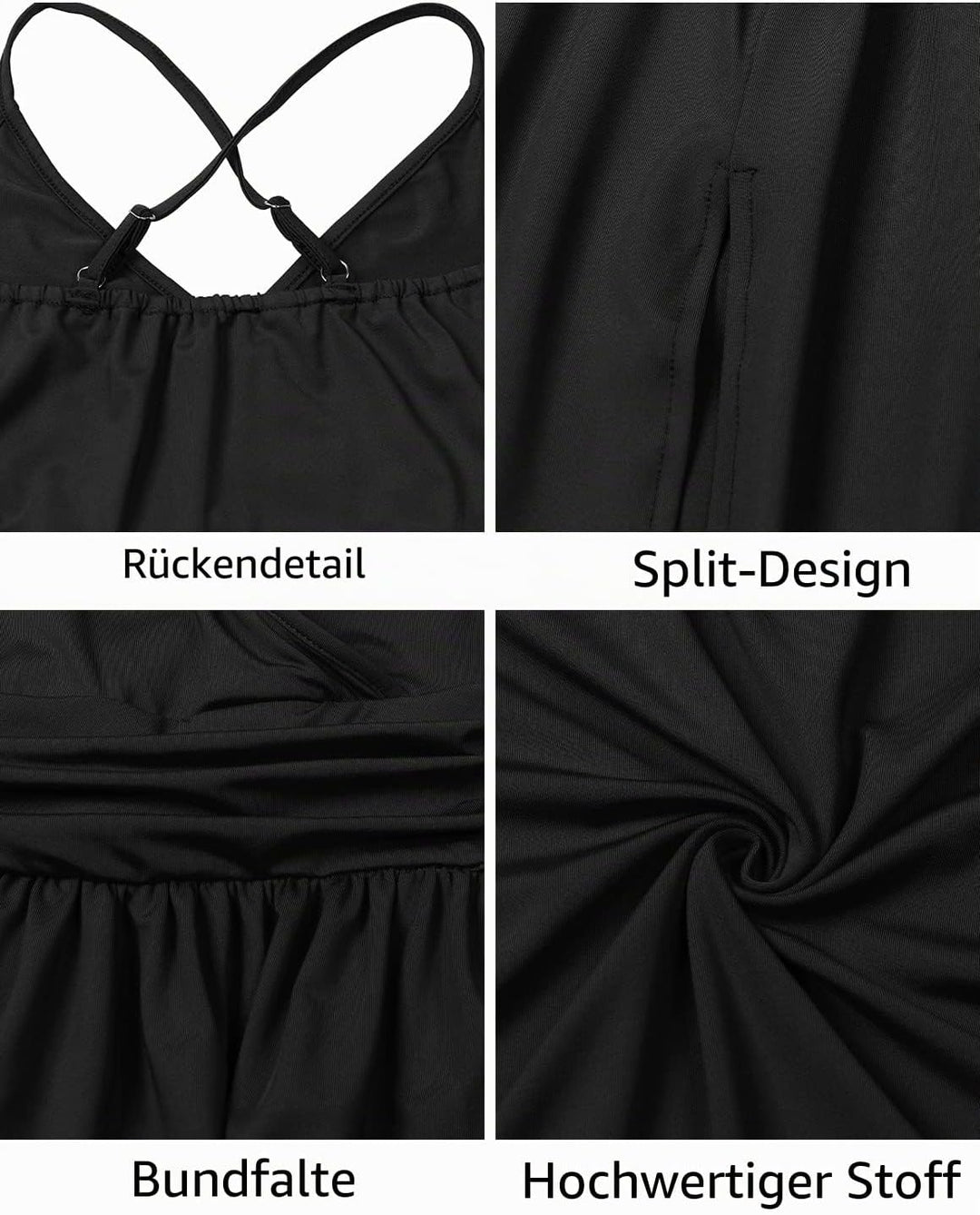 JENJON Damen Sommer Kleid Elegant Off Shoulder Kurzarm Ohne Arm V-Ausschnit Tunika Maxikleider Casua