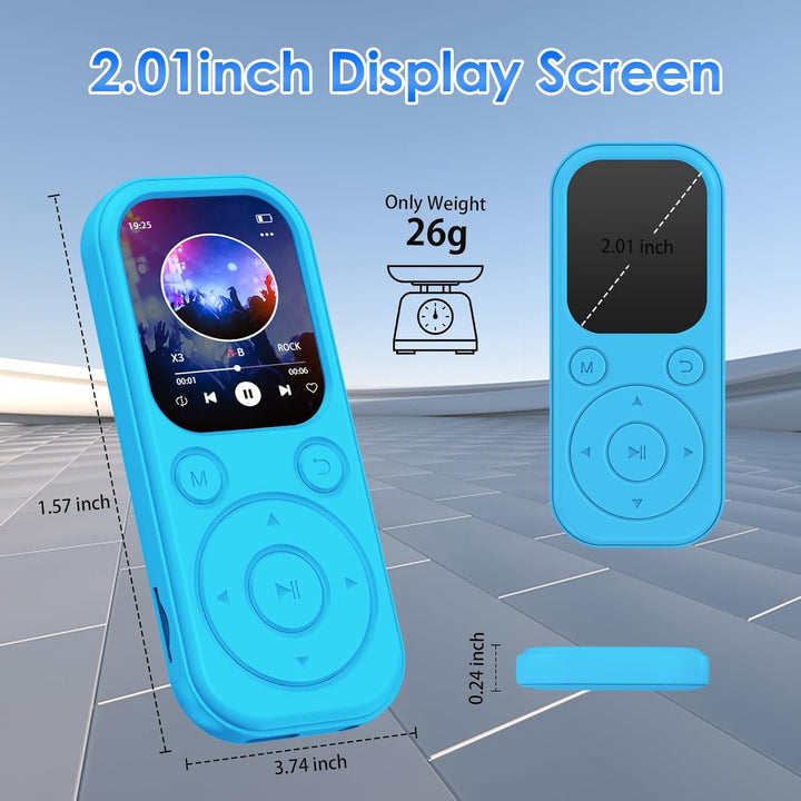 Olycism 64 GB MP3 Player mit Bluetooth 5.3 tragbarer Musik-Player mit HiFi-Klangqualität und FM-Radi