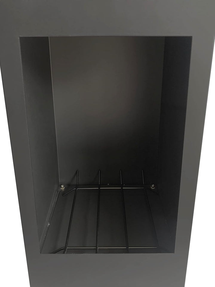 tepro Feuerstelle Bainbridge, Pyramidenkamin mit Holzregal, inkl. Schürhaken, Masse ca. 36 x 36 x 15