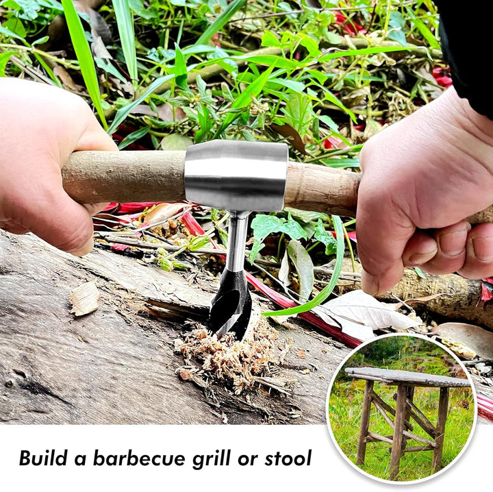 Überlebens-Siedler-Tool Bushcraft-Überlebenswerkzeug Schottisches Auge Manueller Hand-Holzbohrer-Boh