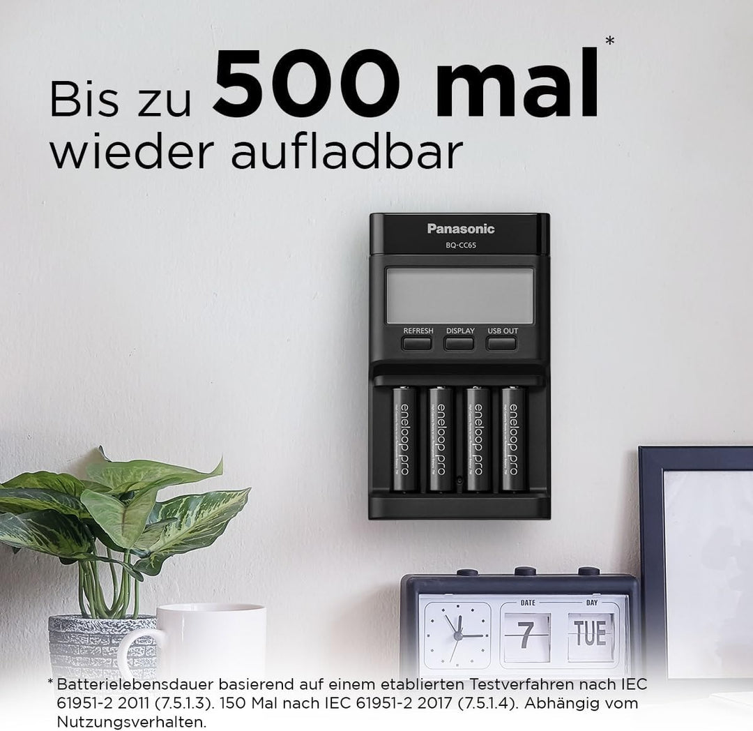 eneloop pro, AAA/Micro NI-MH Akku, 4er-Pack, Kapazität mit min. 930 mAh, Ready-to-Use NI-MH Akkus, b