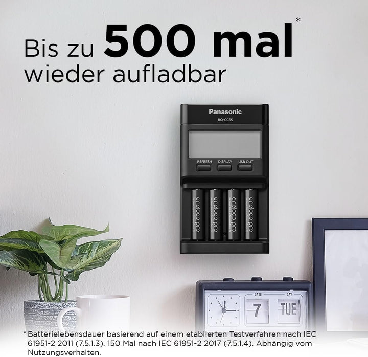 eneloop pro, AAA/Micro NI-MH Akku, 4er-Pack, Kapazität mit min. 930 mAh, Ready-to-Use NI-MH Akkus, b