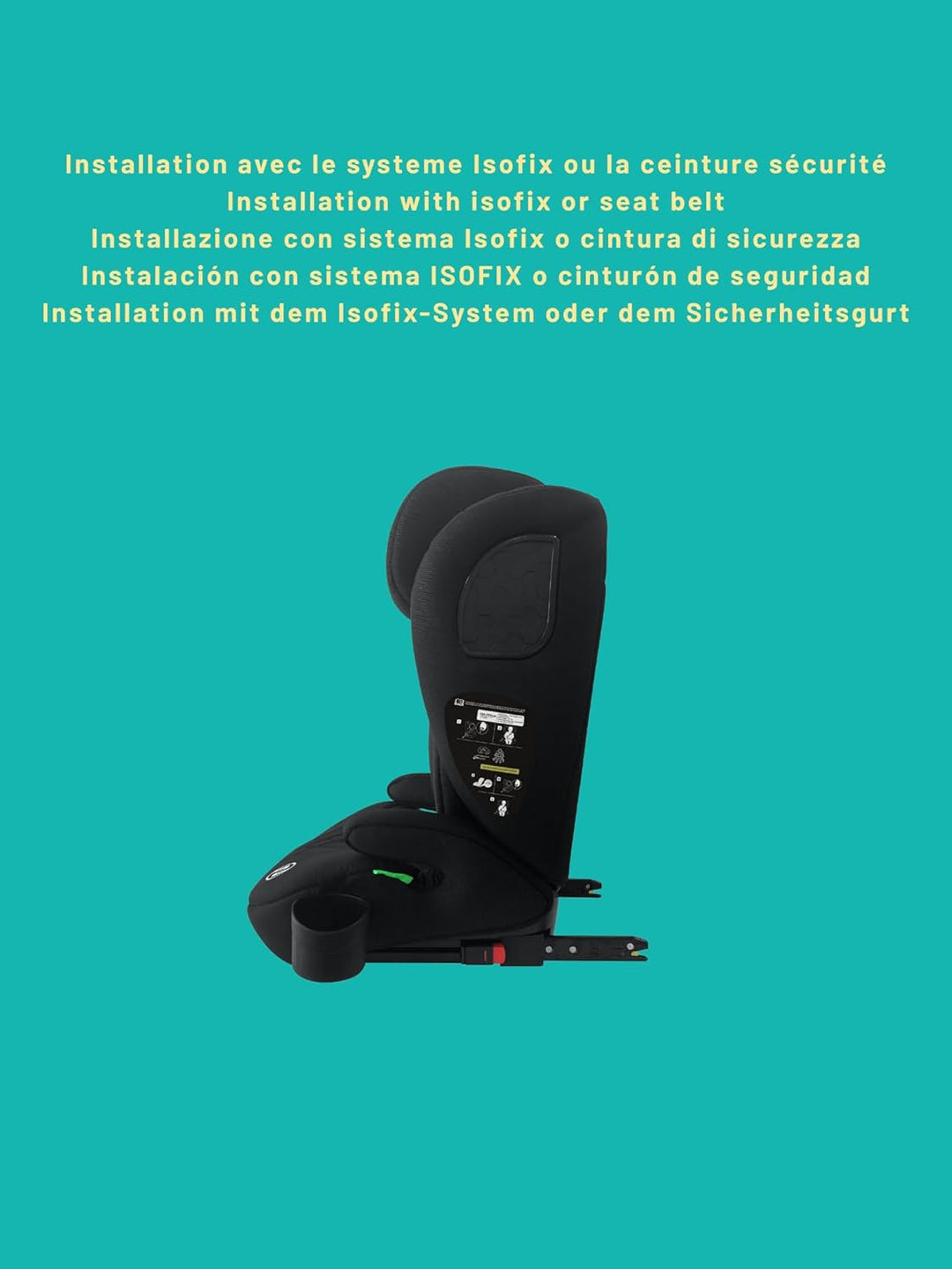 Nania Milano Kinderautositz Isofix, skalierbar 76-150 cm, von 9 bis 36 kg, 15 Monate bis 12 Jahre, v