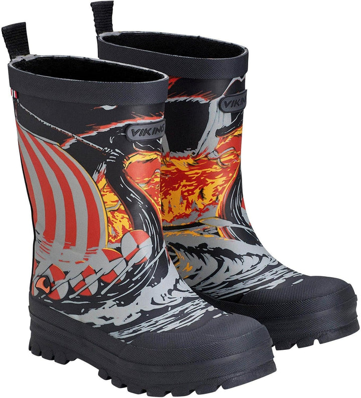Viking Jolly Print Gummistiefel Unisex Kinder 21 EU Black Sun, 21 EU Black Sun
