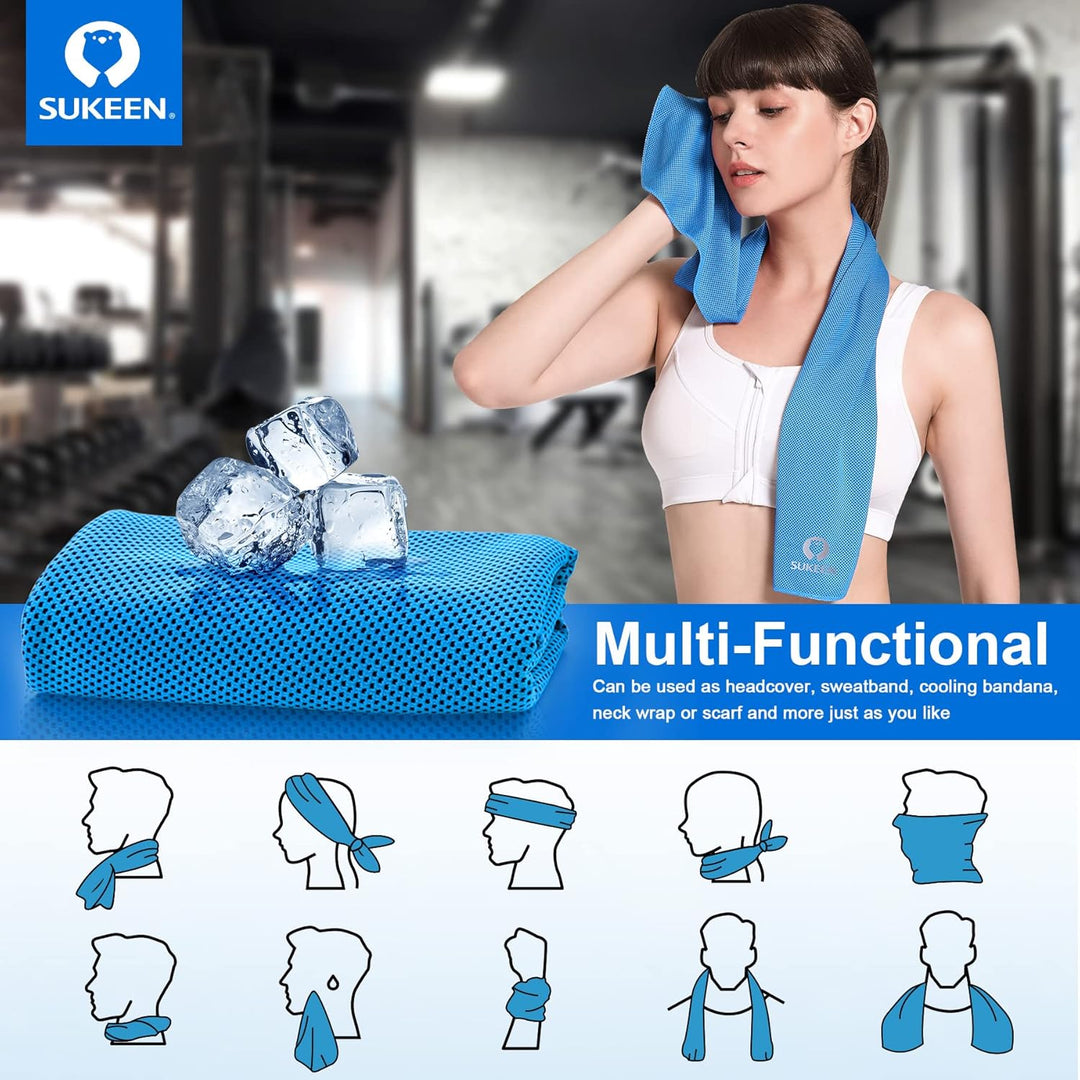 Kühltuch Set, kühlendes Handtuch Kühltücher Hals, Handtuch kühlend, Cooling Towel, Kühltücher Sport,