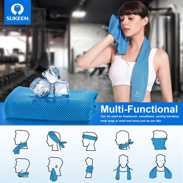Kühltuch Set, kühlendes Handtuch Kühltücher Hals, Handtuch kühlend, Cooling Towel, Kühltücher Sport,