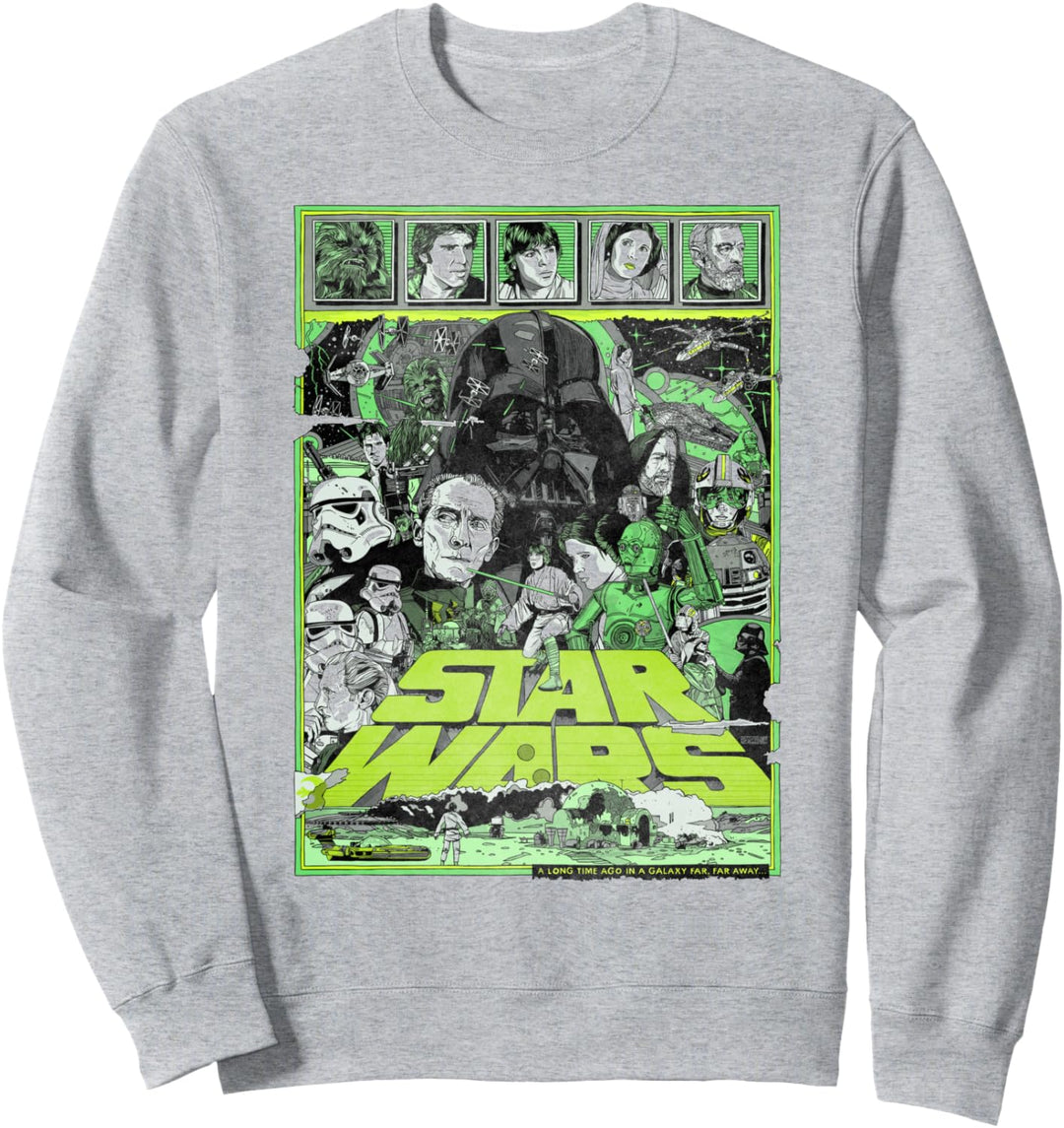 Star Wars A New Hope Epic Green Poster Sweatshirt