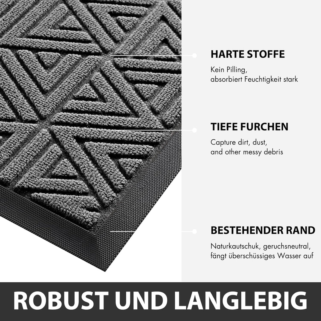 Yimobra Fussmatte für den Aussenbereich, strapazierfähige und langlebige Eingangsmatte für den Ausse
