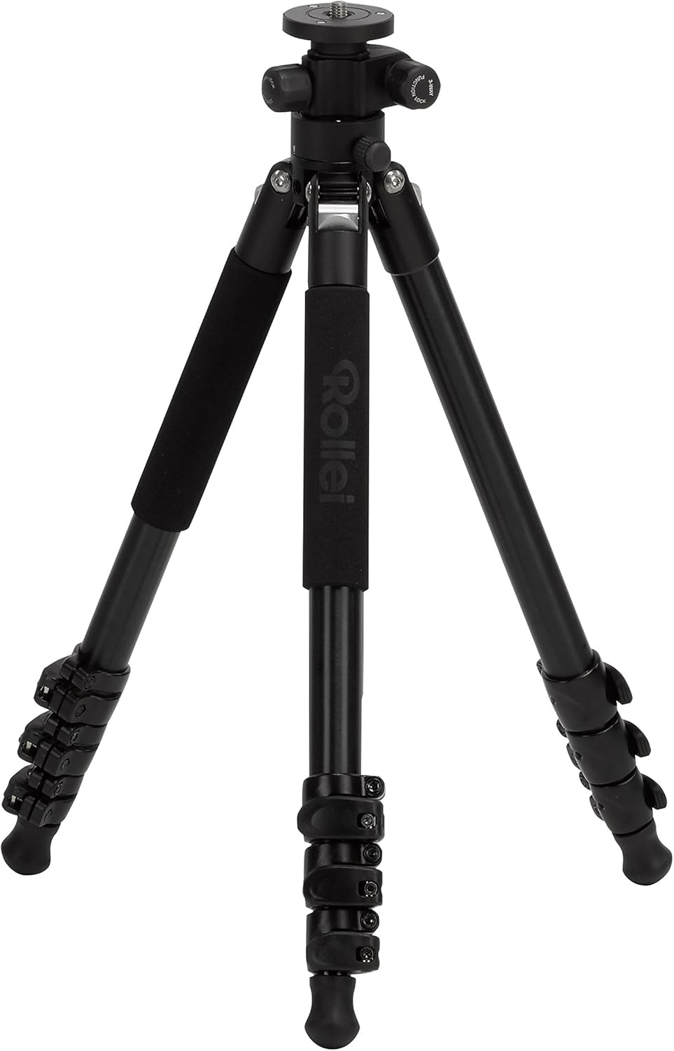 Rollei Rock Solid Beta 180 Aluminium - Professionelles Stativ mit Dreh und schwenkbarer Mittelsäule