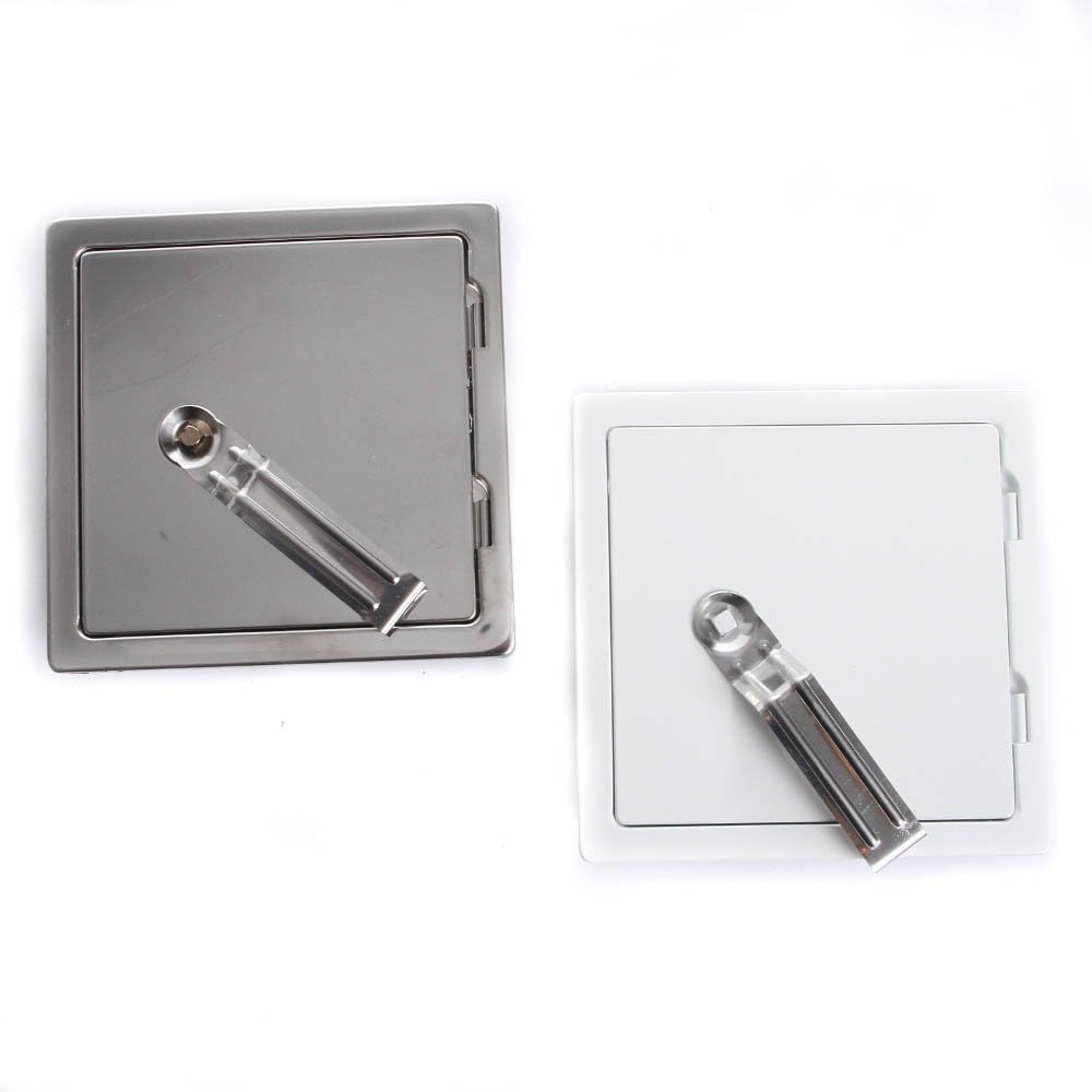 rg-vertrieb Kamintür Reinigungstür Revision Schornstein Edelstahl Putztür Weiss Stahl 2 Grössen (Wei