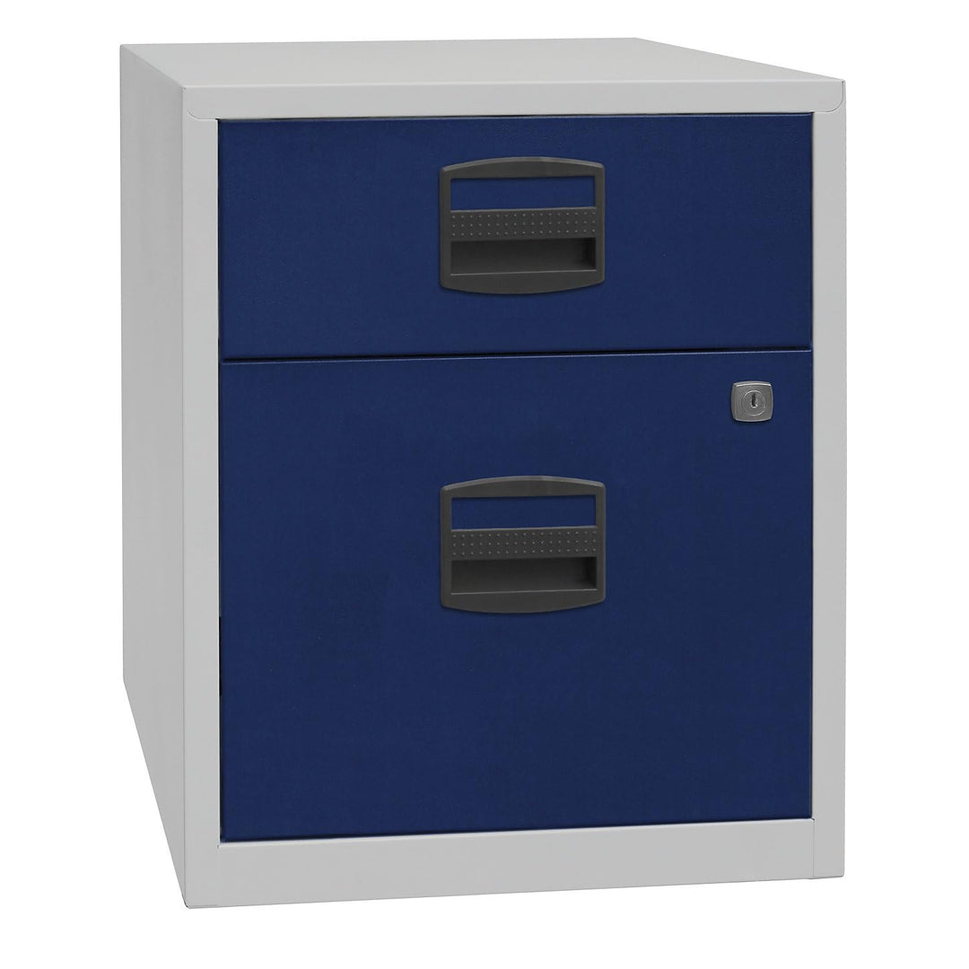 Bisley Home mobiler Beistellschrank PFA, 1 Universalschublade, 1 HR-Schublade, Metall, 505 Korpus Li