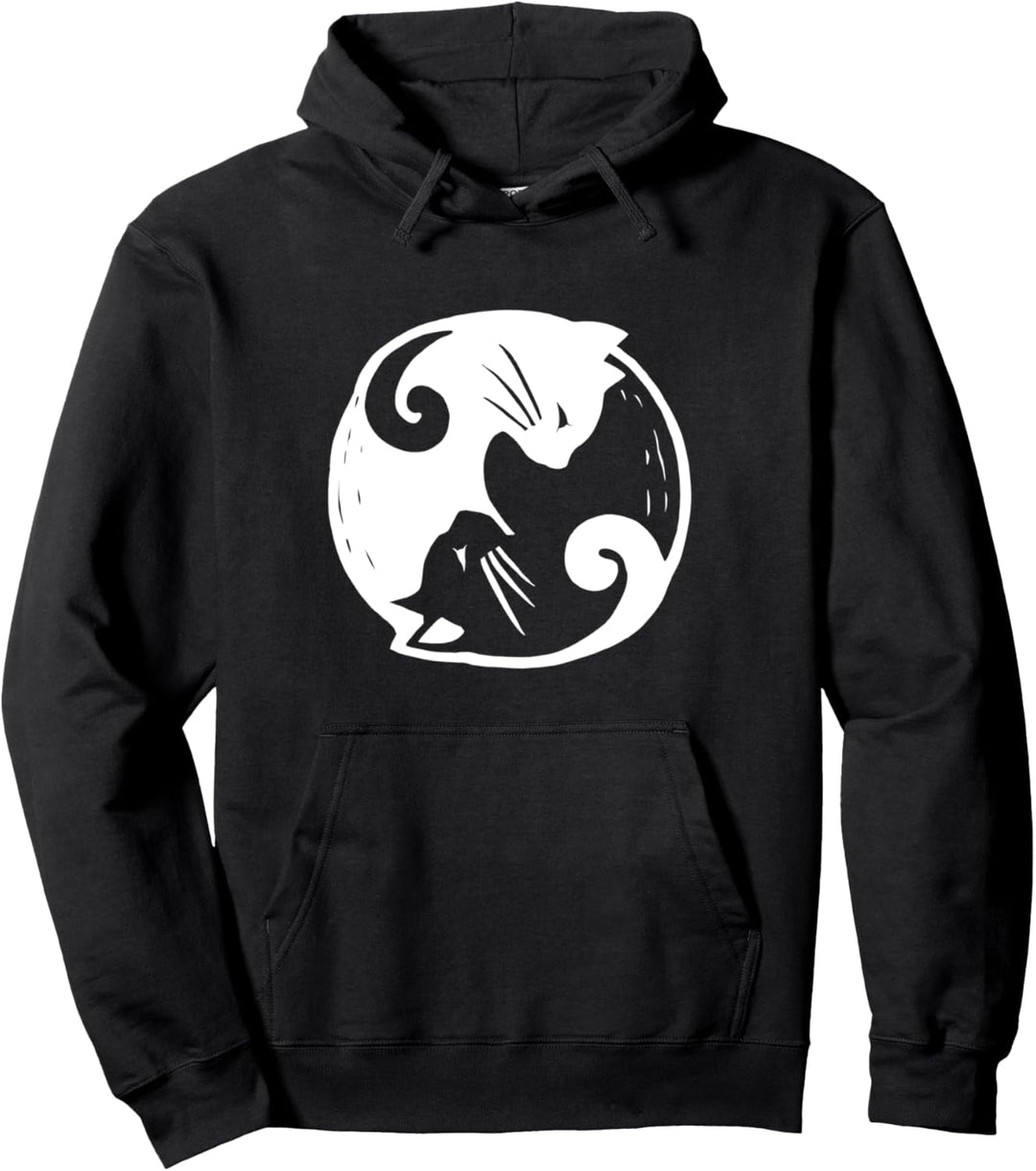 Yin Und Yang Zeichen Symbol Katze Kater Geschenk Pullover Hoodie