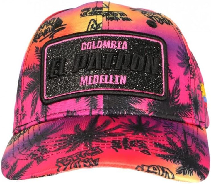 SKR El Patron Cap Orange und Rosa, visuell, tropisch, Streetwear, Baseball – Grösse: Einheitsgrösse