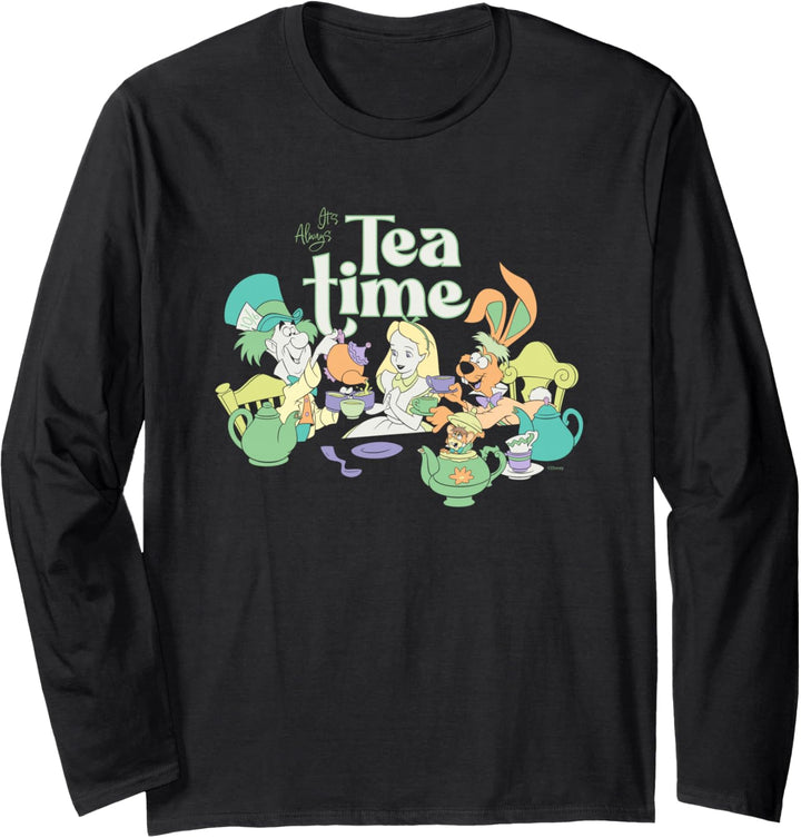 Disney Alice in Wonderland It’s Always Tea Time Vintage Langarmshirt