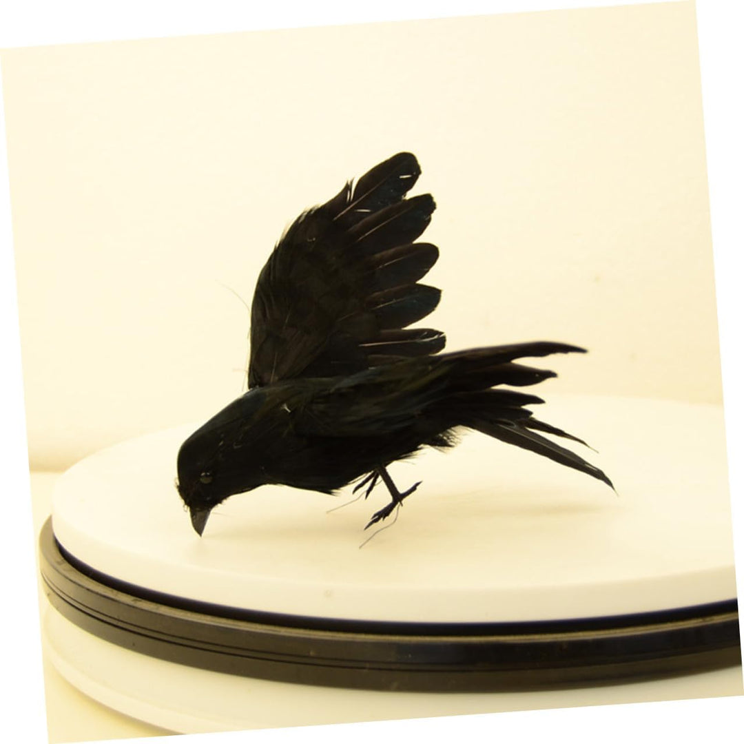 Toddmomy 2 Stück Realistische Deko Grosse Schwarze Vogel Attrappe Halloween Deko für Tisch Garten Pa