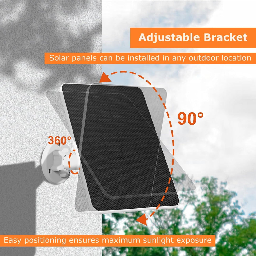 6W Solarpanel für Überwachungskamera,Solarmodul für DC 5V Sicherheitskamera,Kamera Outdoor,Türklinge