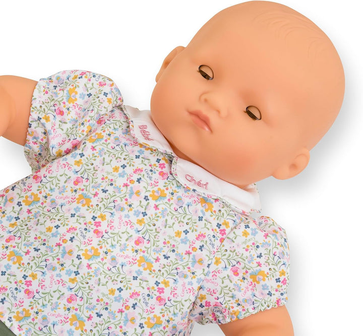 Corolle Mon Grand Poupon Bébé Chéri, 52cm, Weichkörperpuppe mit Schlafaugen, kann echte Babykleider