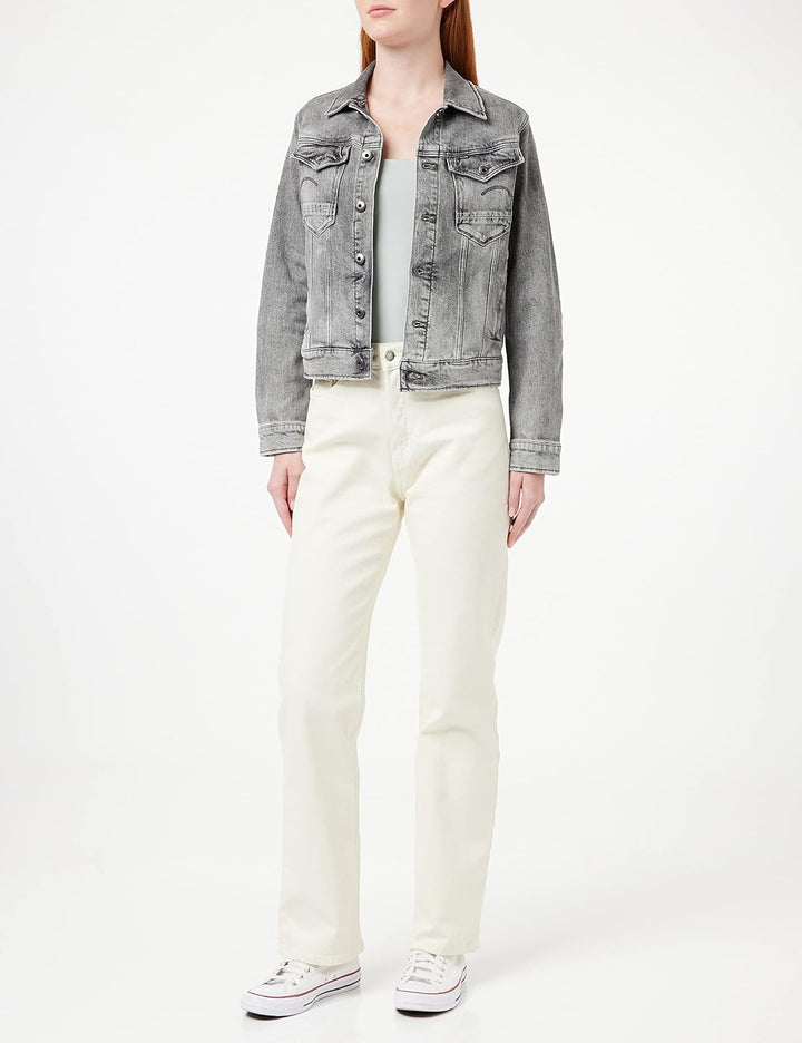 G-STAR Damen Arc 3D Denim Jacket S Grau (Faded Carbon D20051-c909-c762), S Grau (Faded Carbon D20051