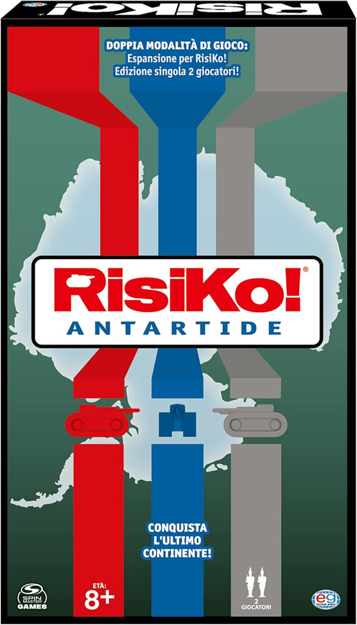 EDITRICE GIOCHI, Risiko! Antarktis, Strategiespiel, 2 Spiele in Box in 1 für Herausforderungen zwisc