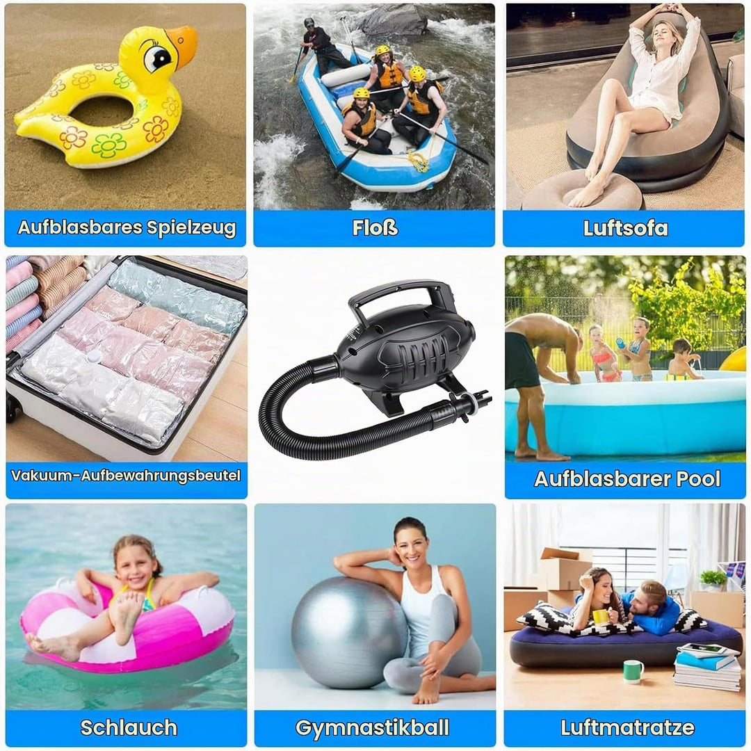 Elektrische Luftpumpe,Luftpumpe Luftmatratze Tragbare,Elektrische pumpe,600W Luftpumpe Elektrisch,fü