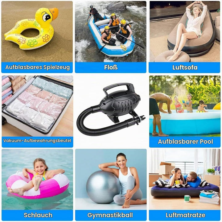 Elektrische Luftpumpe,Luftpumpe Luftmatratze Tragbare,Elektrische pumpe,600W Luftpumpe Elektrisch,fü