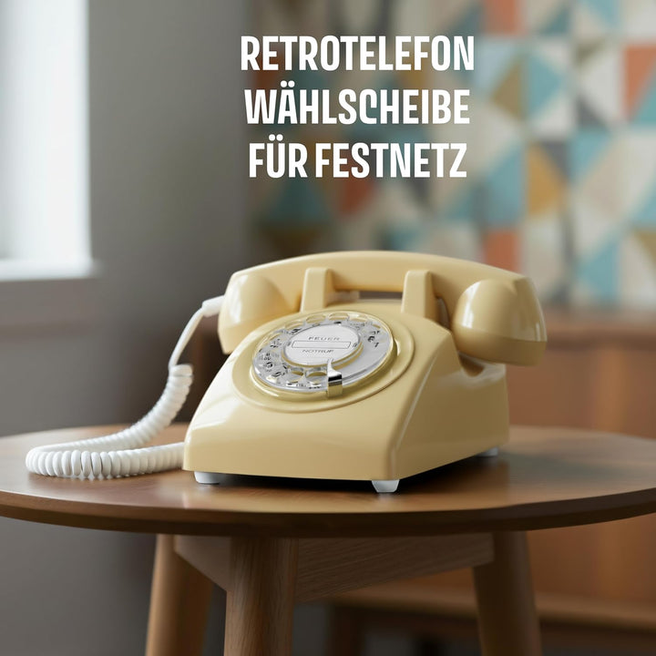 Retro Telefon Wählscheibe/Festnetztelefon Retro/Telefon mit Schnur/Telefon mit Wählscheibe/Telefon R