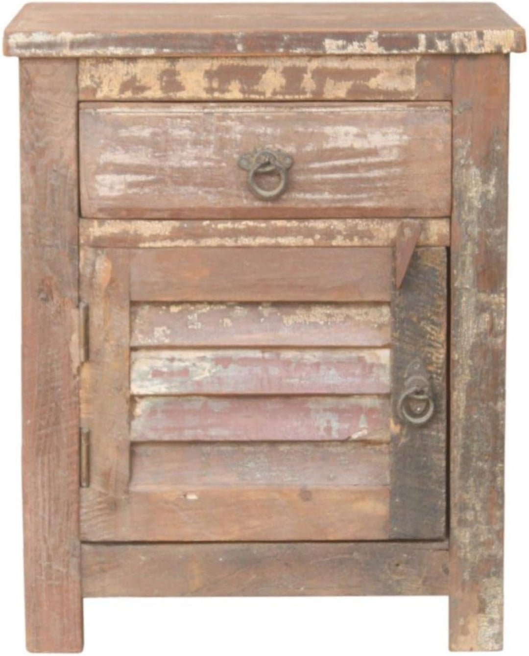 GURU SHOP Vintage Beistellschrank, Kommode, Nachttischschrank, Flurschrank - Modell 91, Braun, 56x46