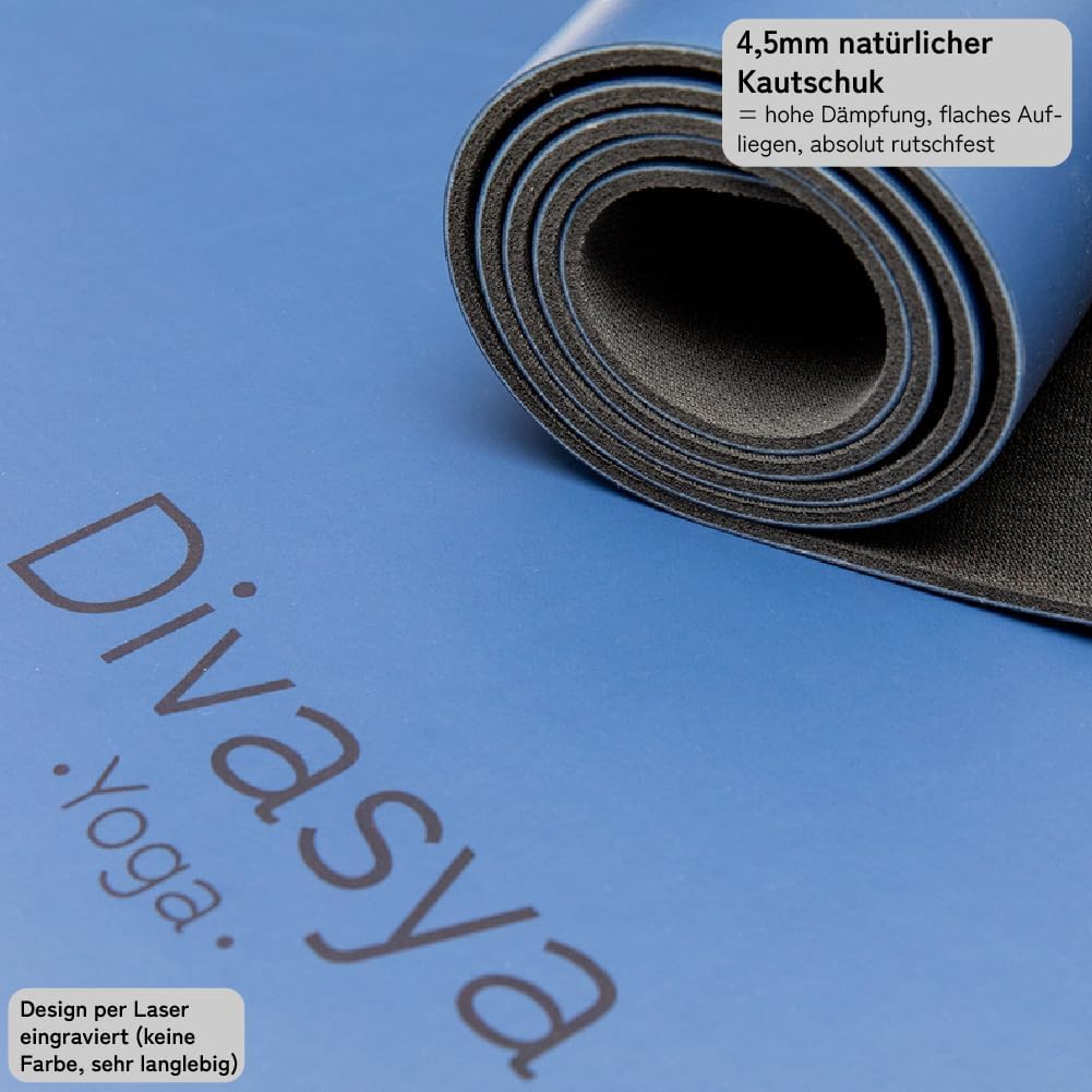 Premium Yogamatte rutschfest: Naturkautschuk rutschfest & japanische professional grip Oberfläche |