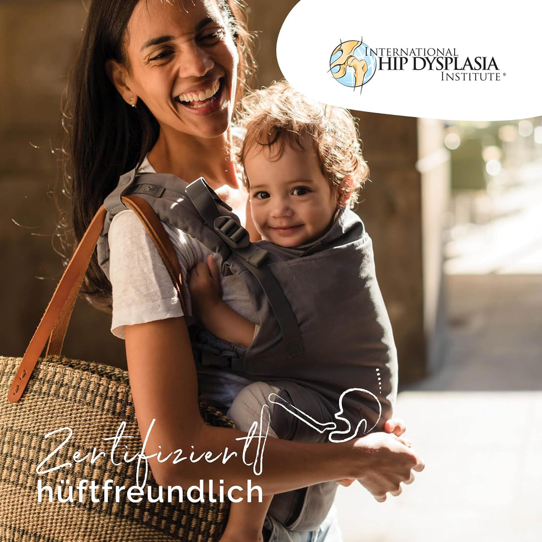 Boba X Babytrage Neugeborene ab Geburt - 2 Tragepositionen Mit Blick zum Baby und als Rucksack Kinde