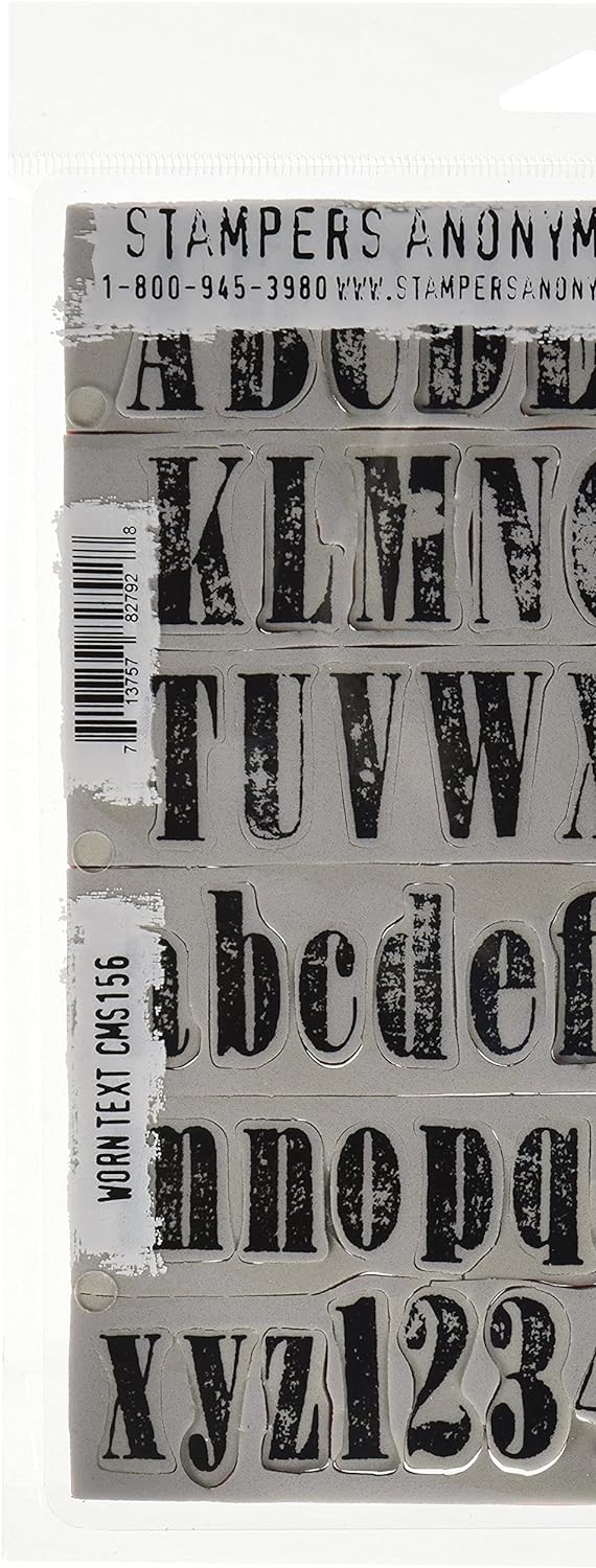 Stampers Anonymous Tim Holtz Haftende Stempelsets, künstlerische Werkzeuge, Gummistempel Text mit Vi