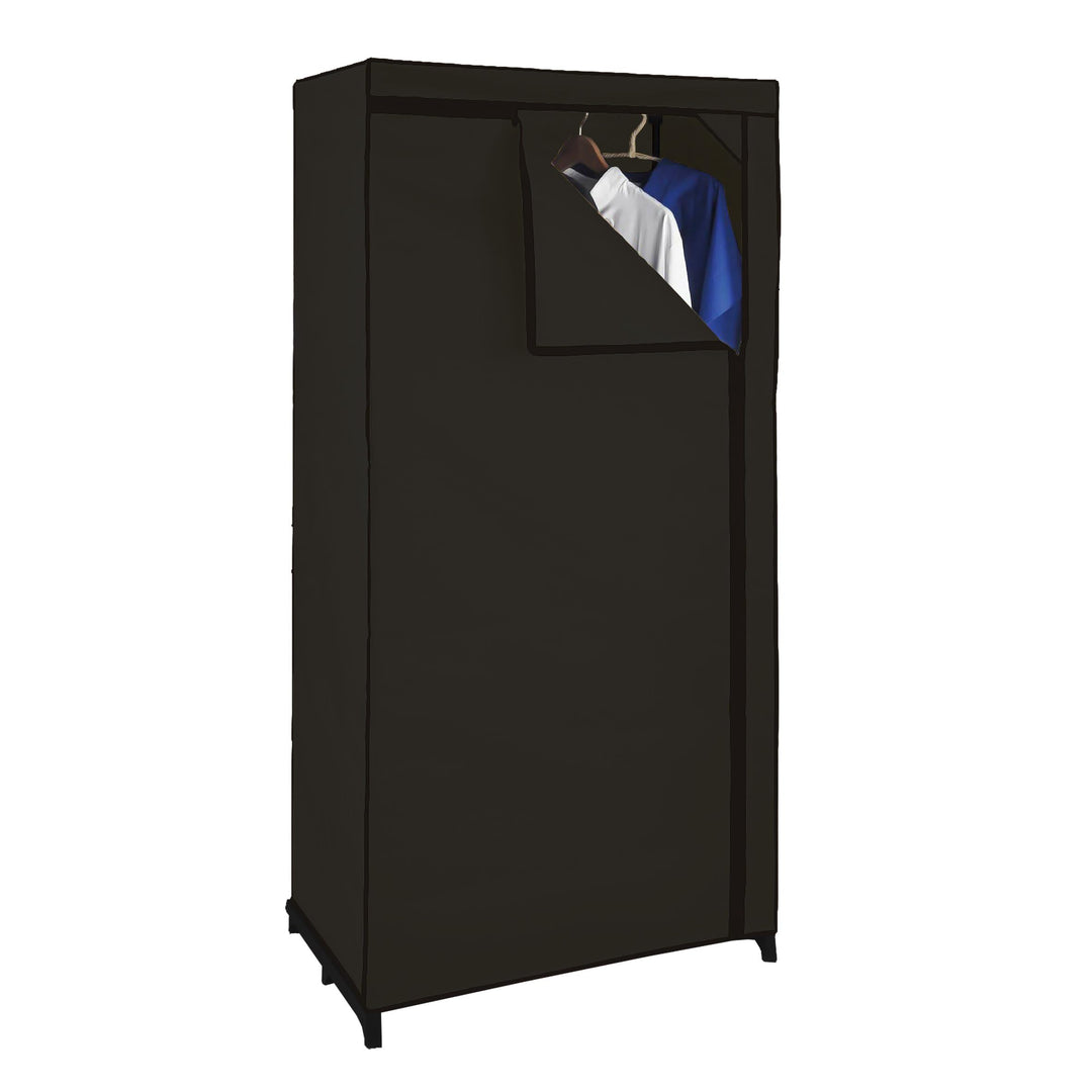 Spetebo Stoffschrank 150 cm inkl. Kleiderstange - Farbe wählbar - Kleiderschrank Faltschrank Stoffkl