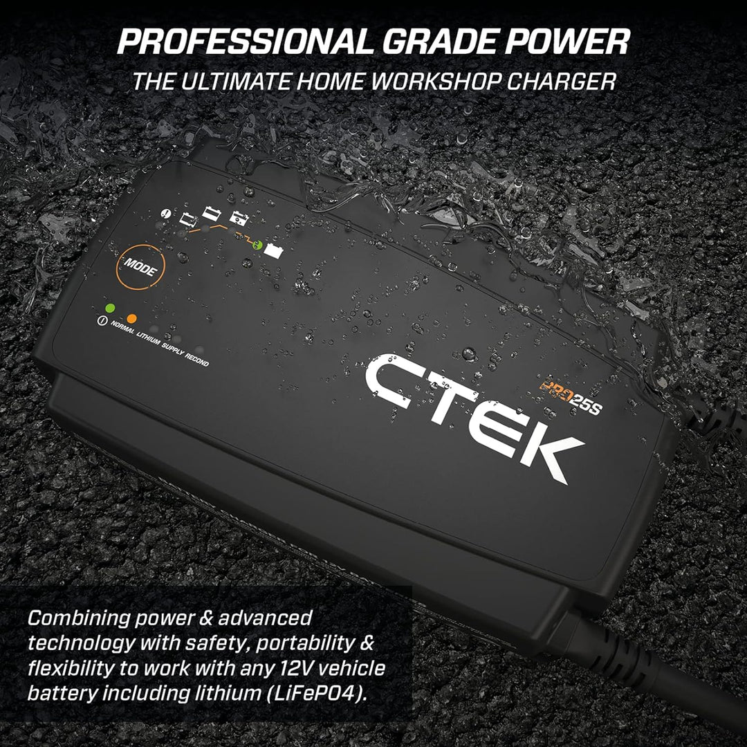CTEK PRO25S, 25A, Batterieladegerät 12V Und Stromversorgung, Batteriepfleger, Ladegerät LiFePO4, Lit