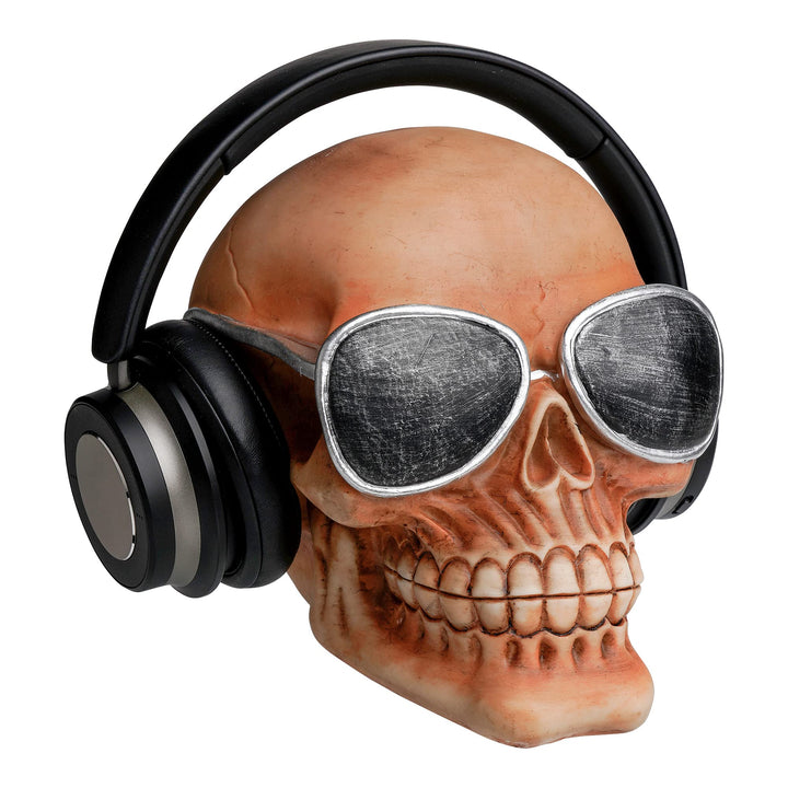 White Label Crazy Heads Cool Skull Totenkopf mit Sonnenbrille Kopfhörerständer Headset Halter Stände