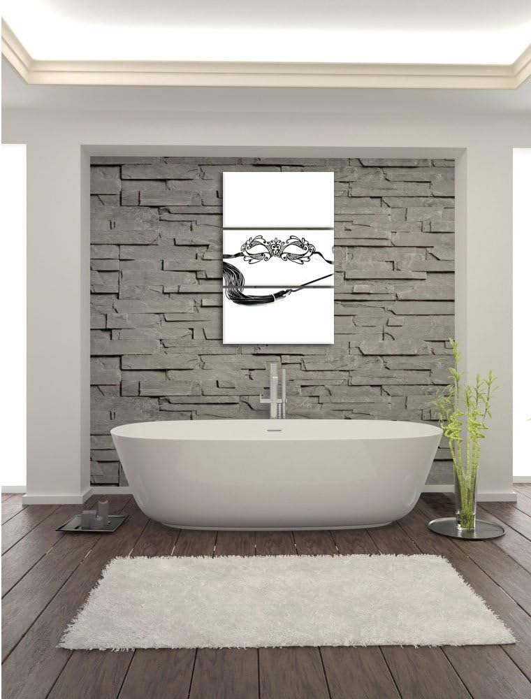 Pixxprint Sexy Frauenoberkörper mit Seilen als Leinwandbild/Grösse: 3 Teilig (120x80) cm/Wandbild/Ku