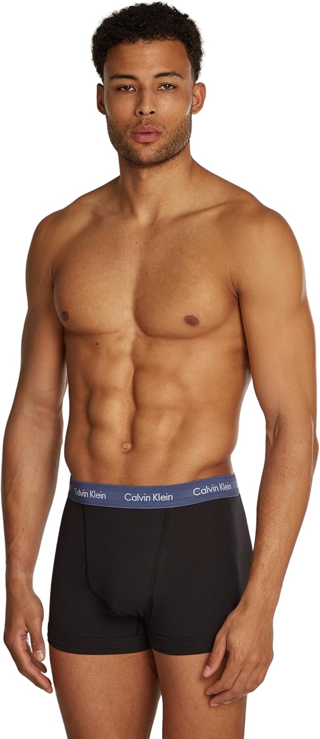 Calvin Klein Herren Trunk (3er Pack) S Black (B- R Iris, Grey Heat, Dusty Tan Wbs), S Black (B- R Ir