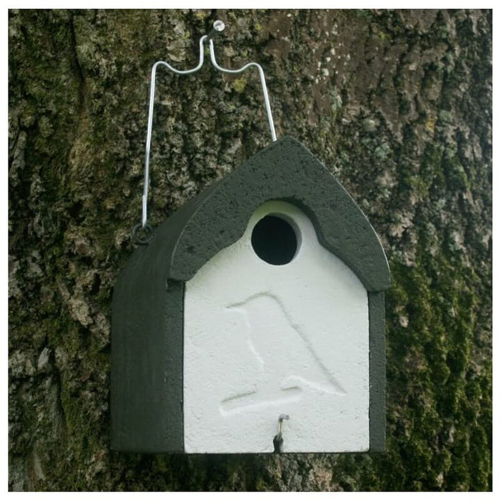 Nistkasten aus Holzbeton für Stare, Gartenrotschwänze, Spechte