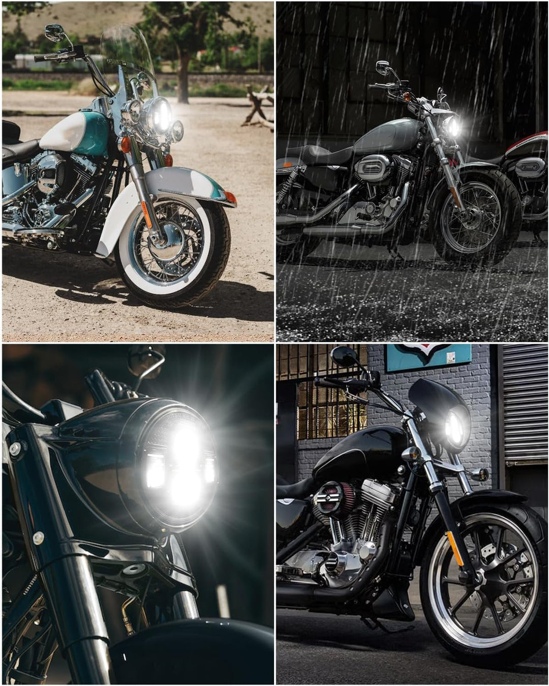 SUPAREE 5.75 Zoll Led Motorrad Scheinwerfer E-geprüft Motorrad Frontscheinwerfer Motorrad Scheinwerf