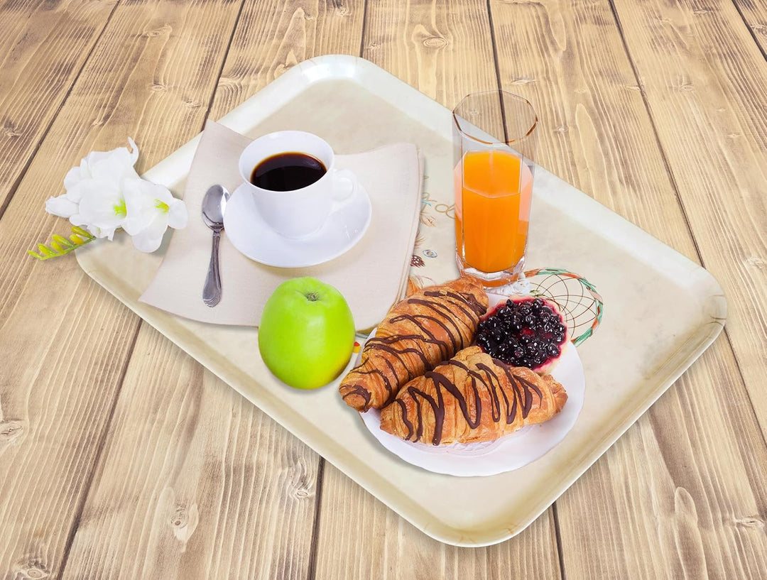 Lashuma Serviertablett für Kaffee, buntes Küchentablett Traumfänger 45x31 cm 45 x 31 x 3 cm Traumfän