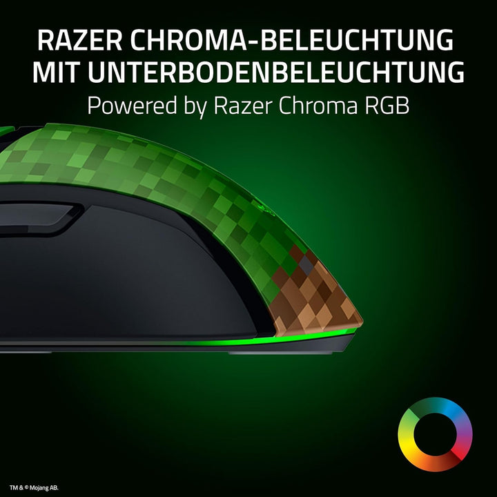 Razer Cobra Minecraft Edition - Leichte kabelgebundene Gaming-Maus - 8500 DPI Sensor (58g, optische