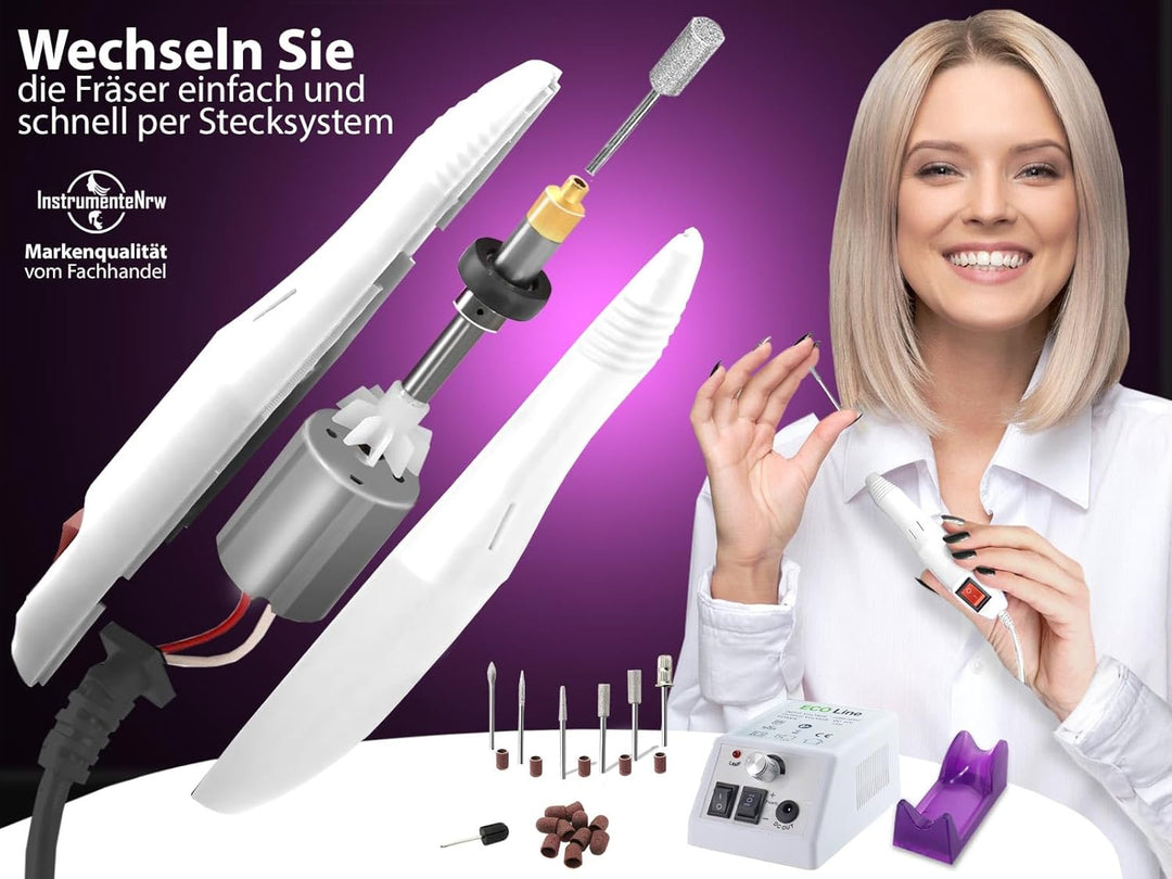 Fusspflegegerät Spezielles Fräser Set für die Fusspflege Pediküre als Hornhautentferner Set mit Diam