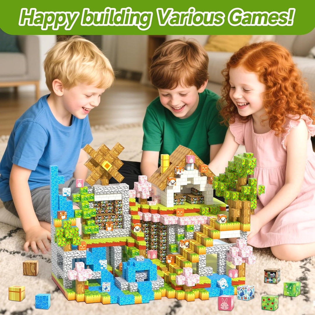 150 Stück Magnetische Bausteine,2.5CM/Stück Build Magnetische Welt World Set,Waldabenteuer-Spiele fü