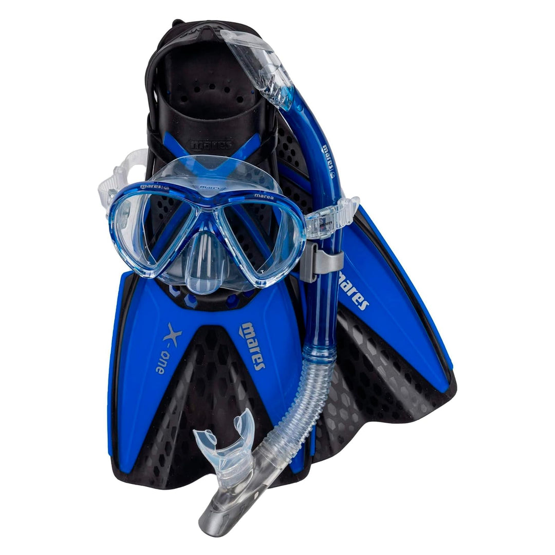 Mares Erwachsene Tauchset Set X-ONE MAREA LXL Blau, LXL Blau