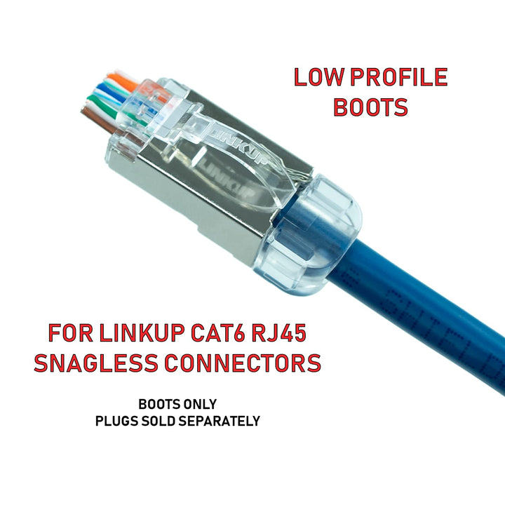 LINKUP - RJ45 Boots for Cat6 Cat5e Ethernet Snagless Short Connector | Designed for LINKUP Snagless