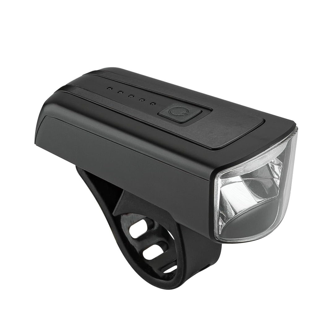 AXA Fahrradlicht Dwn 100 Lux – USB Aufladbar – 20 Stunden Leuchtdauer – Batterieanzeige – StVZO Zuge